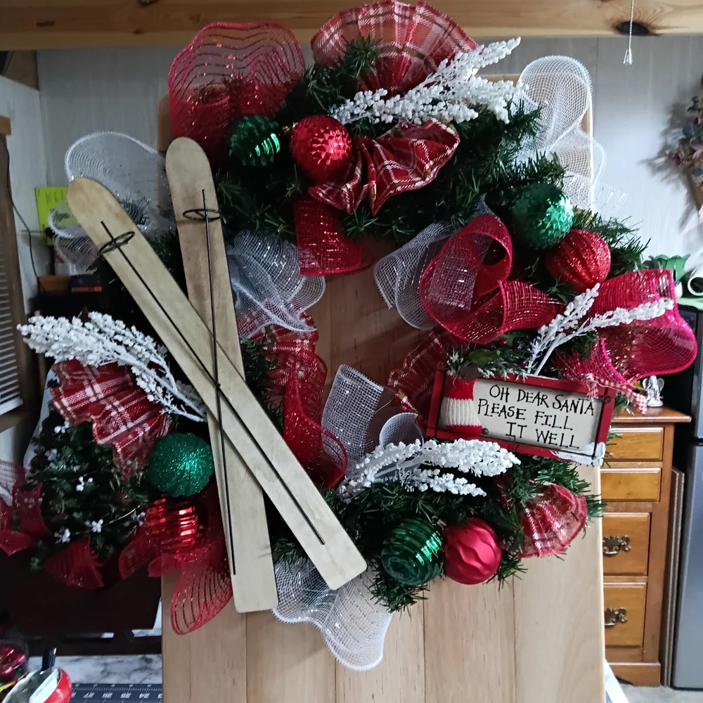 Festive Holiday Wreath with Red and Green Accents